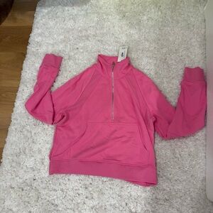 New Pink Half-Zip Pullover